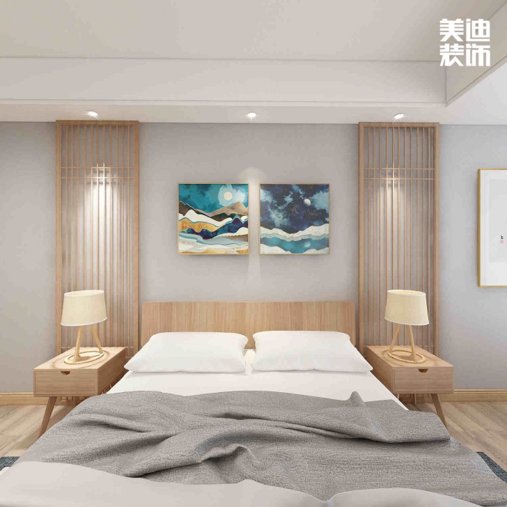 清溪川9號(hào)140㎡日式風(fēng)格案例效果圖-臥室