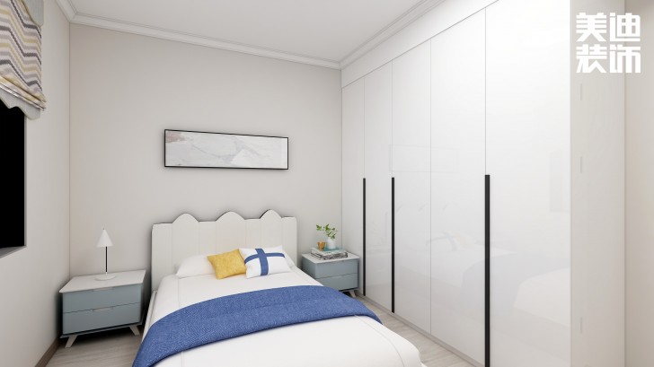 湘農(nóng)橋社區(qū)120㎡輕奢風格案例效果圖—臥室