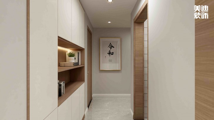 清溪川9號(hào)140㎡日式風(fēng)格案例效果圖-過(guò)道