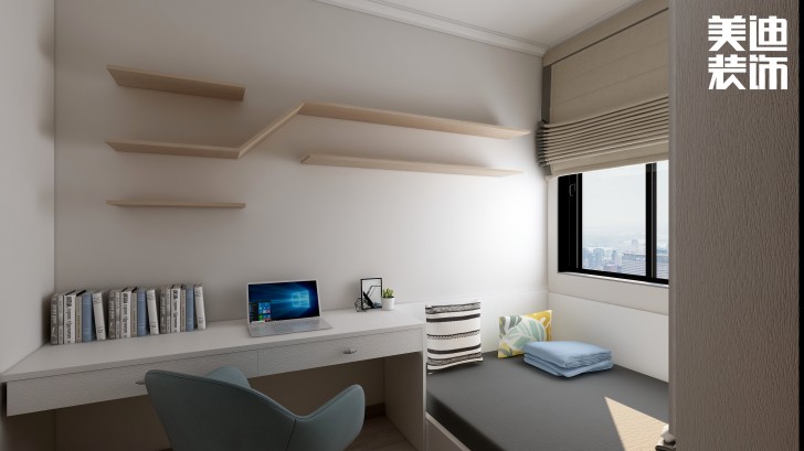 湘農(nóng)橋社區(qū)120㎡輕奢風格案例效果圖—臥室