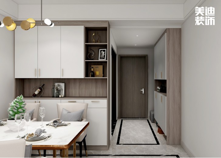 中航城100㎡現(xiàn)代輕奢風格案例效果圖—玄關