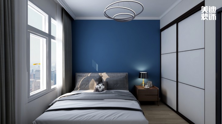 潤屋美院90㎡現代風格裝修案例效果圖—臥室