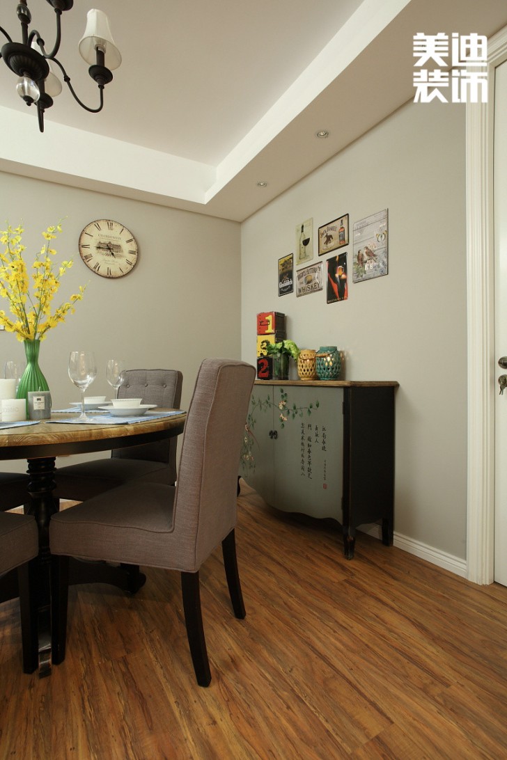 南國(guó)嘉苑140㎡簡(jiǎn)美風(fēng)格裝修實(shí)景效果圖—餐廳
