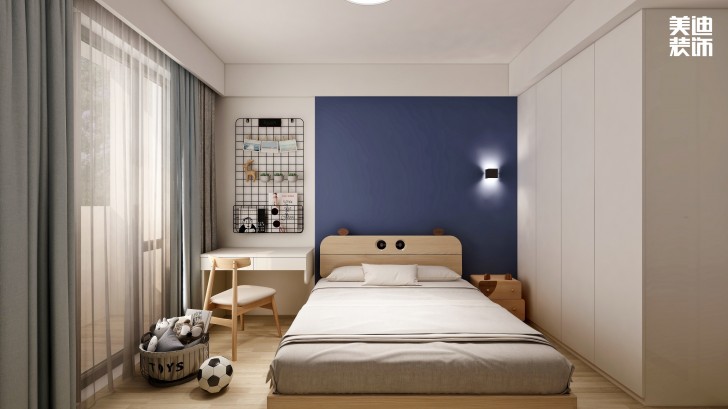 梅溪香山134㎡現(xiàn)代極簡(jiǎn)風(fēng)格裝修案例效果圖—臥室