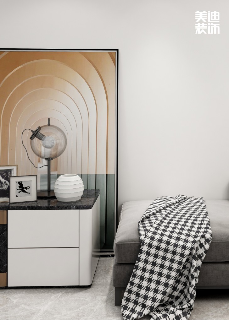 中航城100㎡現(xiàn)代輕奢風格案例效果圖—客廳