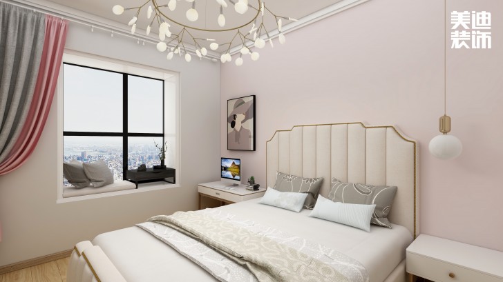 銀桂苑140㎡簡約風(fēng)裝修案例效果圖—臥室