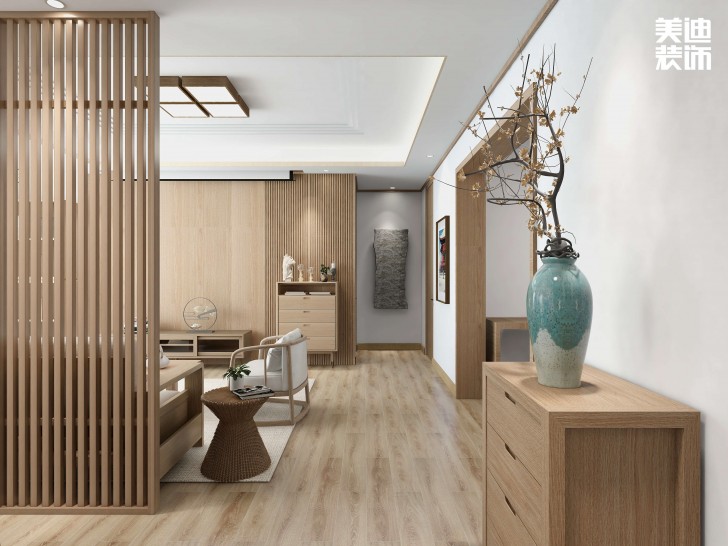 保利花園120㎡日式風(fēng)裝修案例效果圖-過道