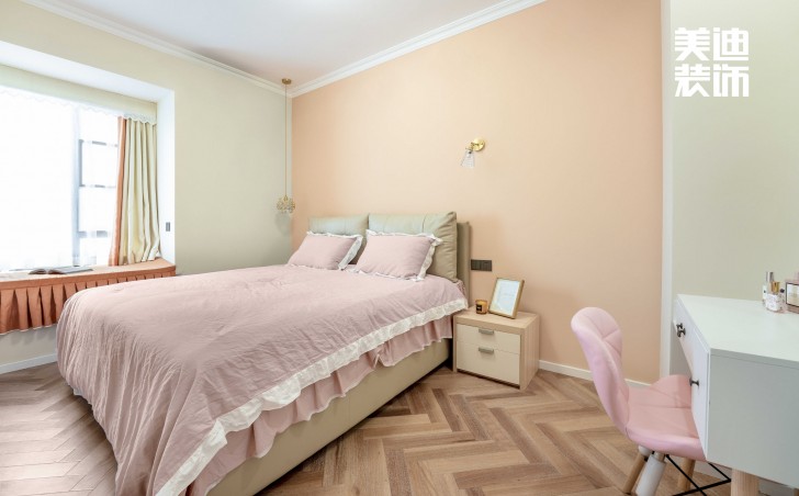  長(zhǎng)房云時(shí)代109㎡北歐混搭風(fēng)裝修案例效果圖 -主臥