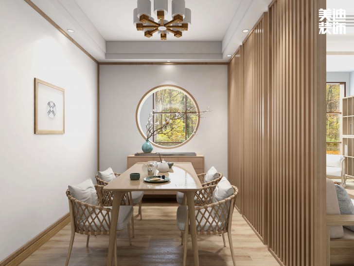 保利花園120㎡日式風(fēng)裝修案例效果圖-客廳