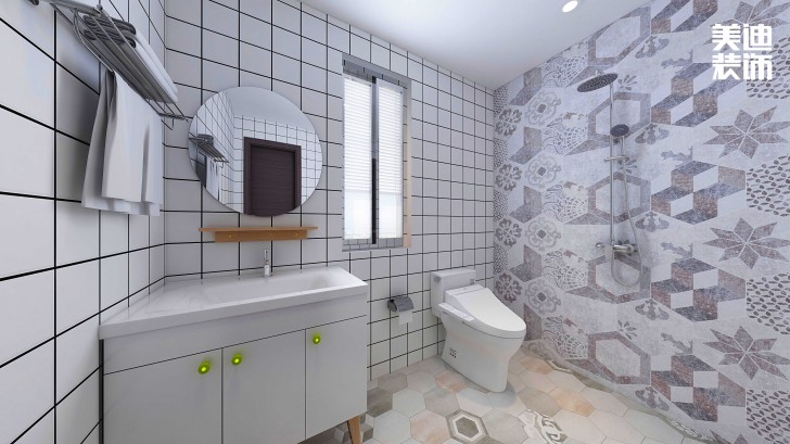 時(shí)代傾城80㎡簡(jiǎn)約風(fēng)裝修案例效果圖-衛(wèi)生間