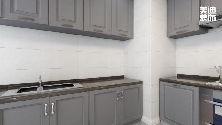 嘉華城188㎡古典美式風(fēng)裝修案例效果圖-廚房