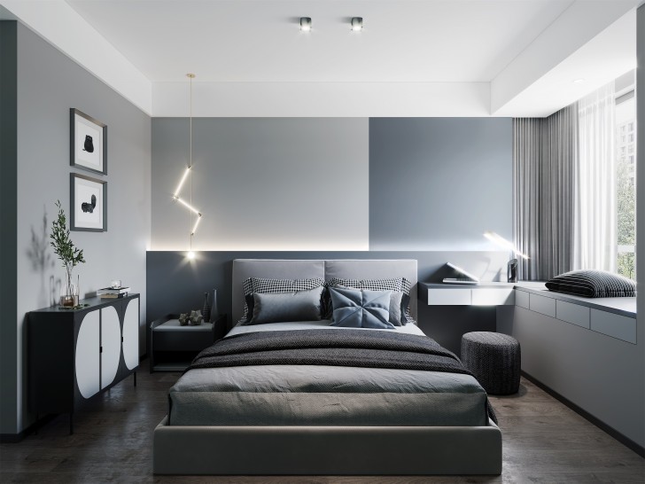 長沙裝修公司美迪裝飾-明昇壹城140平米現(xiàn)代風格造價30萬	