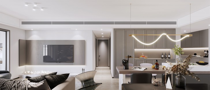 長(zhǎng)沙保利國(guó)際廣場(chǎng)130平現(xiàn)代極簡(jiǎn)風(fēng)格-長(zhǎng)沙裝修公司美迪裝飾