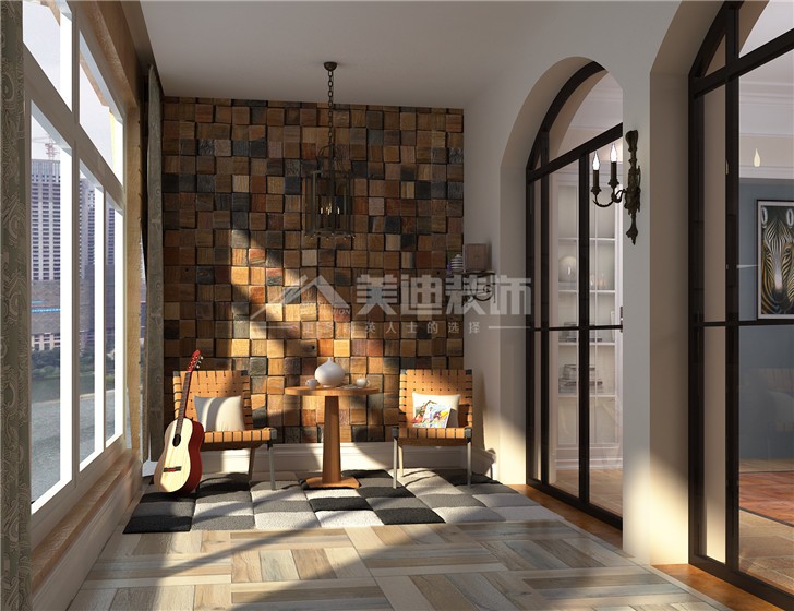 保利國際簡歐風(fēng)裝修案例圖—陽臺(tái)