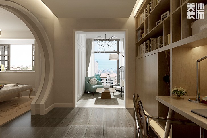 聚和苑簡(jiǎn)歐風(fēng)格145㎡裝修效果圖--臥室2