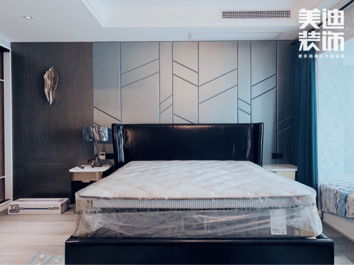 北辰定江洋180平現(xiàn)代風(fēng)格裝修案例實拍圖--臥室