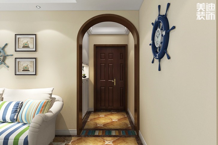 長房云時(shí)代117平米地中海風(fēng)格裝修效果圖--玄關(guān)