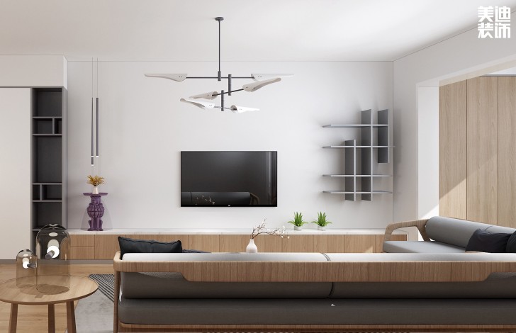 遠和城105平方米現(xiàn)代日式風(fēng)格案例圖--客廳